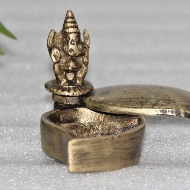 Vintage Brass Kumkum Tikka Box – Sindoor Container - Image 6