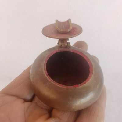 Brass Handcrafted Vermilion Box – Sindoor Container