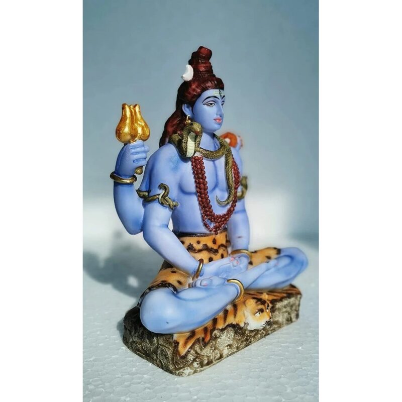 Marble Dust Bhole Nath Statue – Multicolor - Image 3