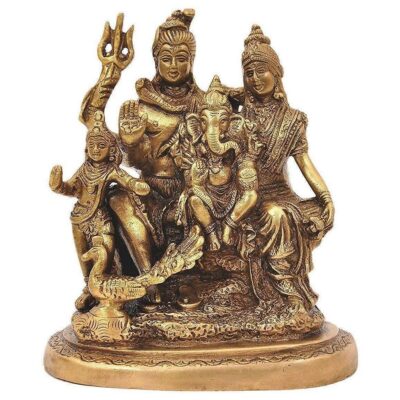 Brass Bholenath Family Murti Idol – Lord Shiva family