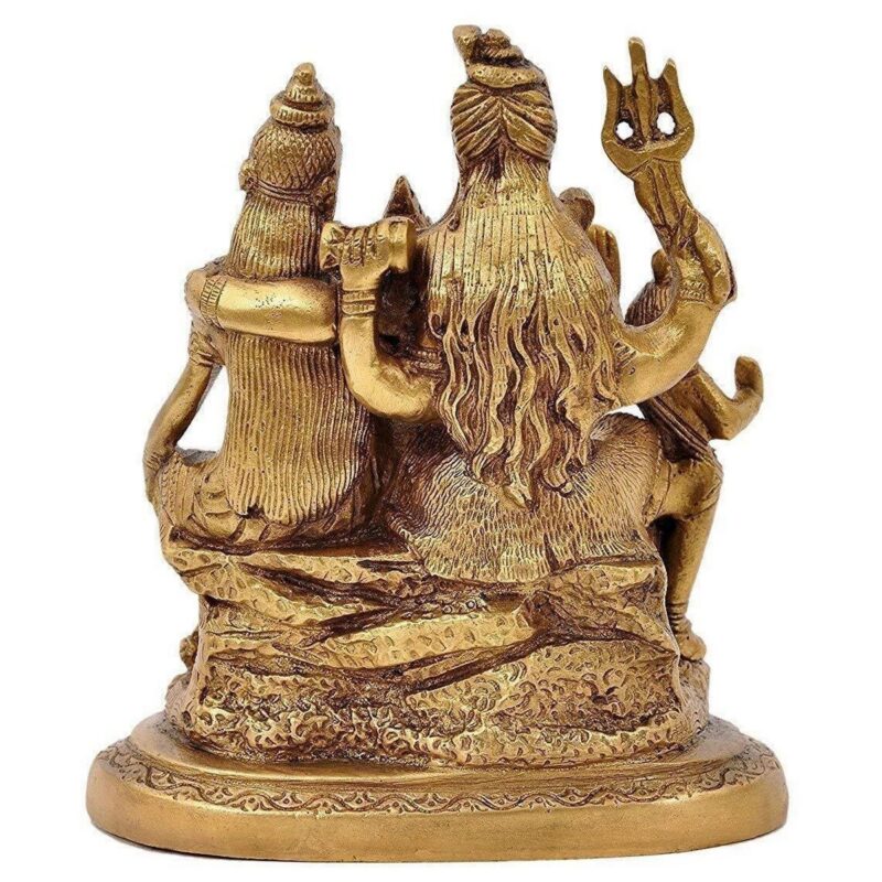 Brass Bholenath Family Murti Idol – Lord Shiva family - Image 3