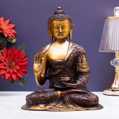 Brass Buddha Meditation Statue – Home Décor