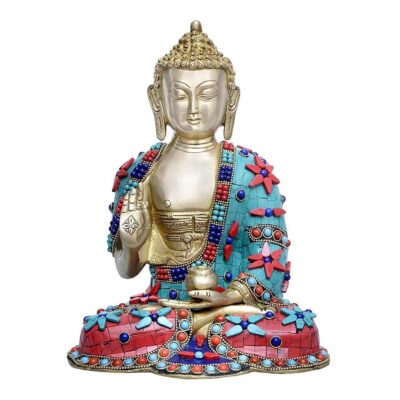 Brass Buddha Statue Idol for Home & Office Decor