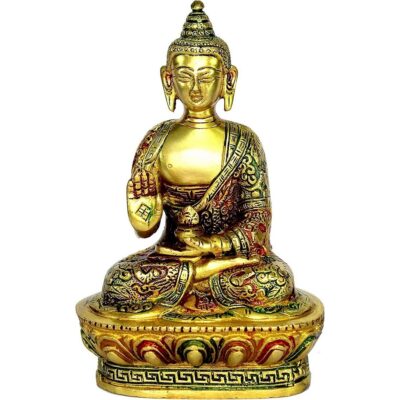 Brass Buddha – Meditating Brass Metal Idol Figurine