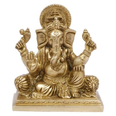 Brass Ganesh Bhagwan Idol Statue for Home Entrance