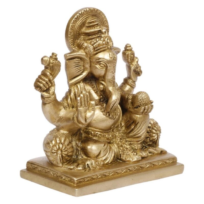 Brass Ganesh Bhagwan Idol Statue for Home Entrance - Image 2