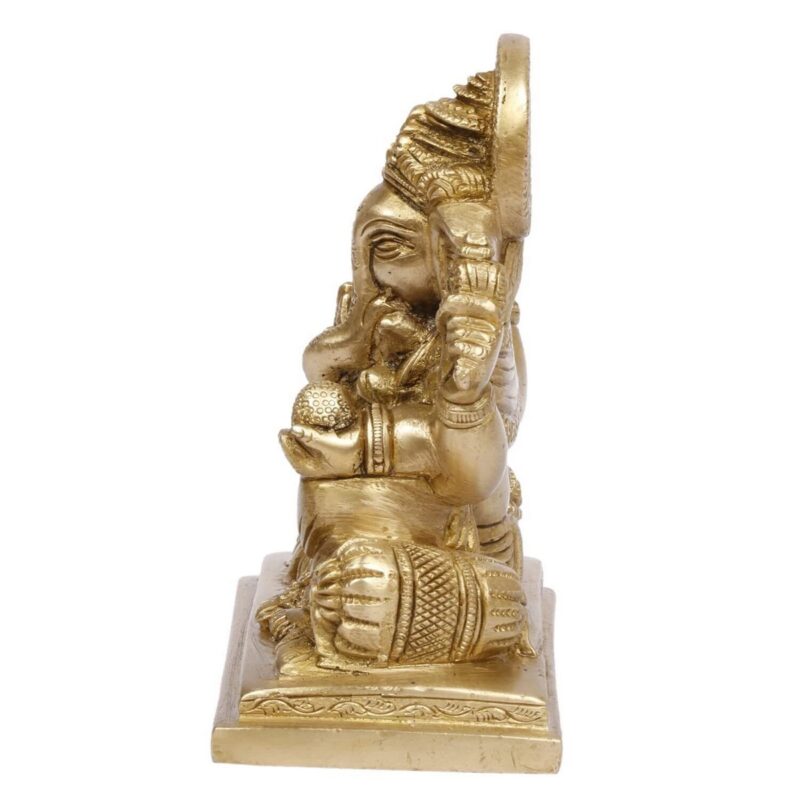 Brass Ganesh Bhagwan Idol Statue for Home Entrance - Image 4