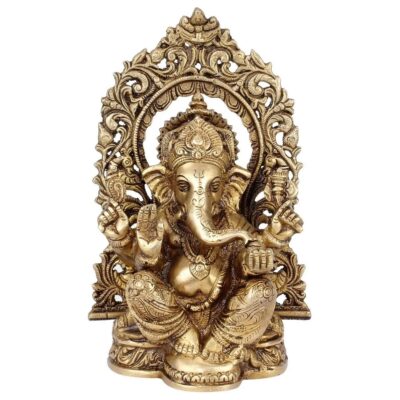 Brass Ganesh Idol Statue – Elegant Spiritual Home Décor