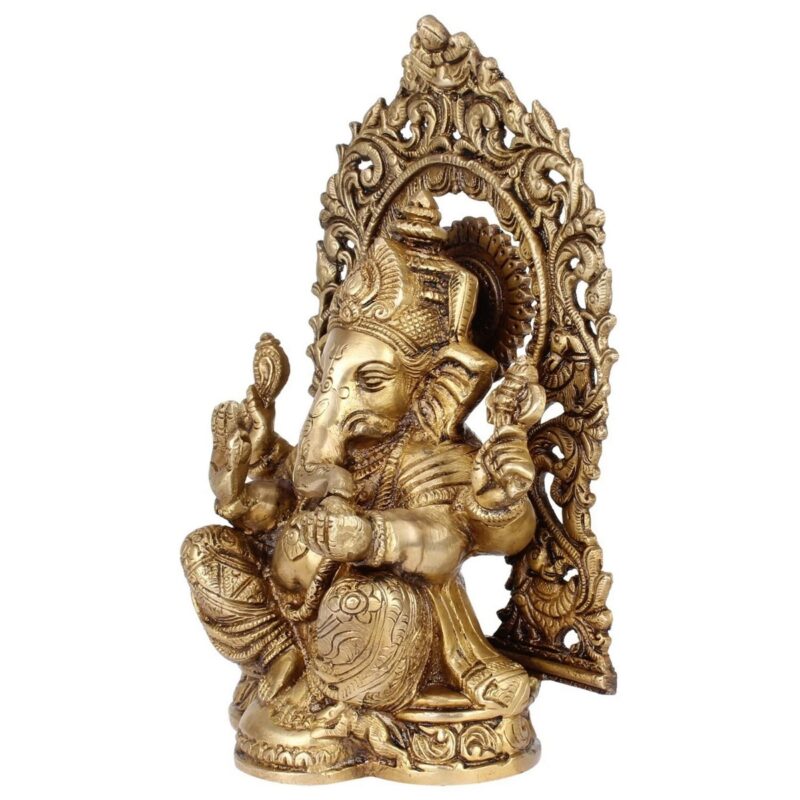 Brass Ganesh Idol Statue – Elegant Spiritual Home Décor - Image 3