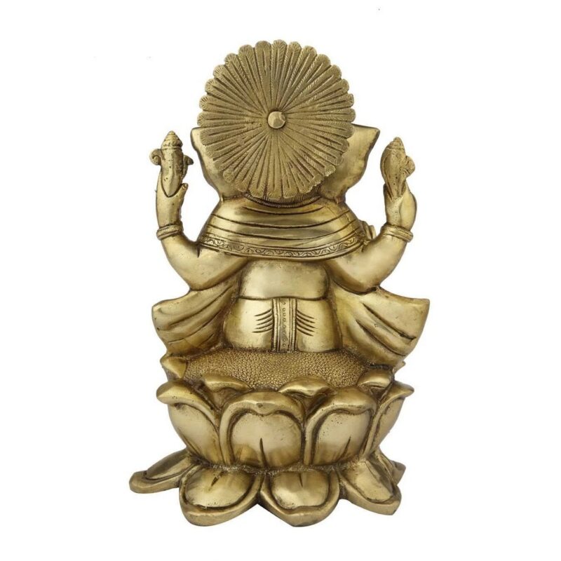 Brass Ganesh Murti – Handcrafted Divine Idol - Image 3