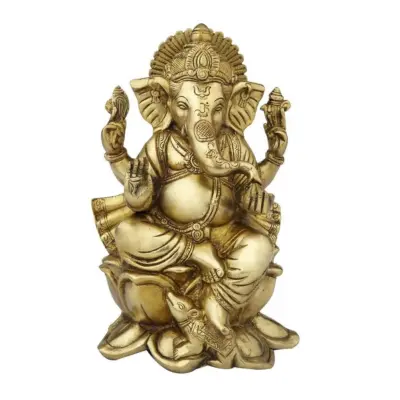 Brass Ganesh Murti – Handcrafted Divine Idol