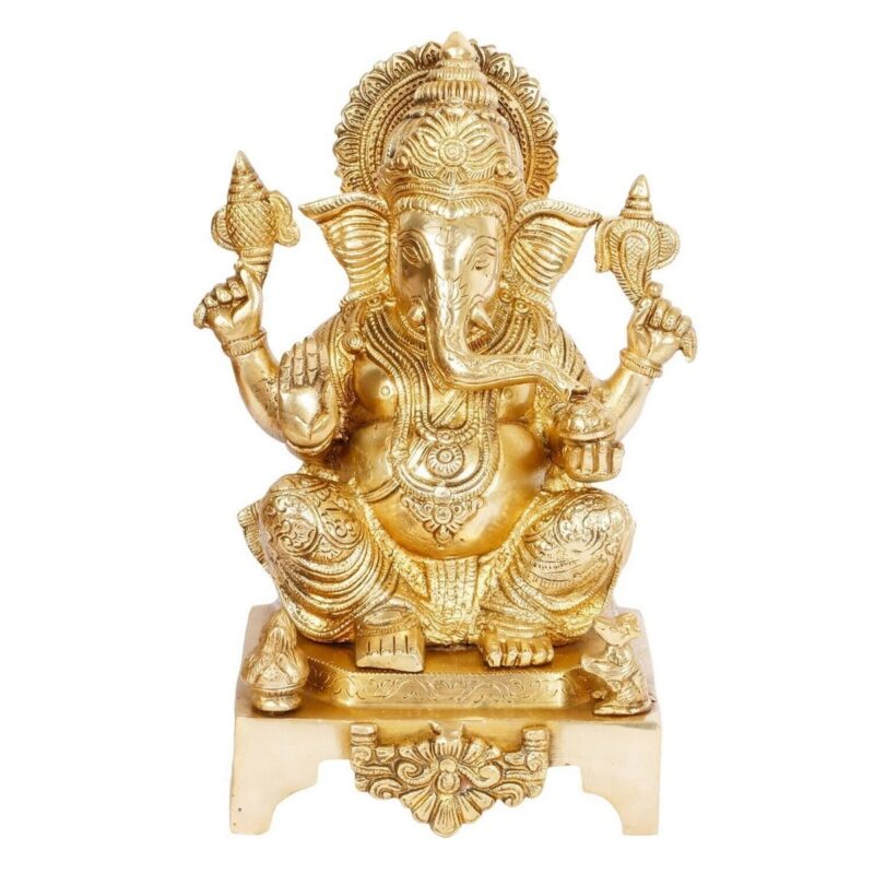 Brass Ganesha Idol – Decorative Lord Ganesha