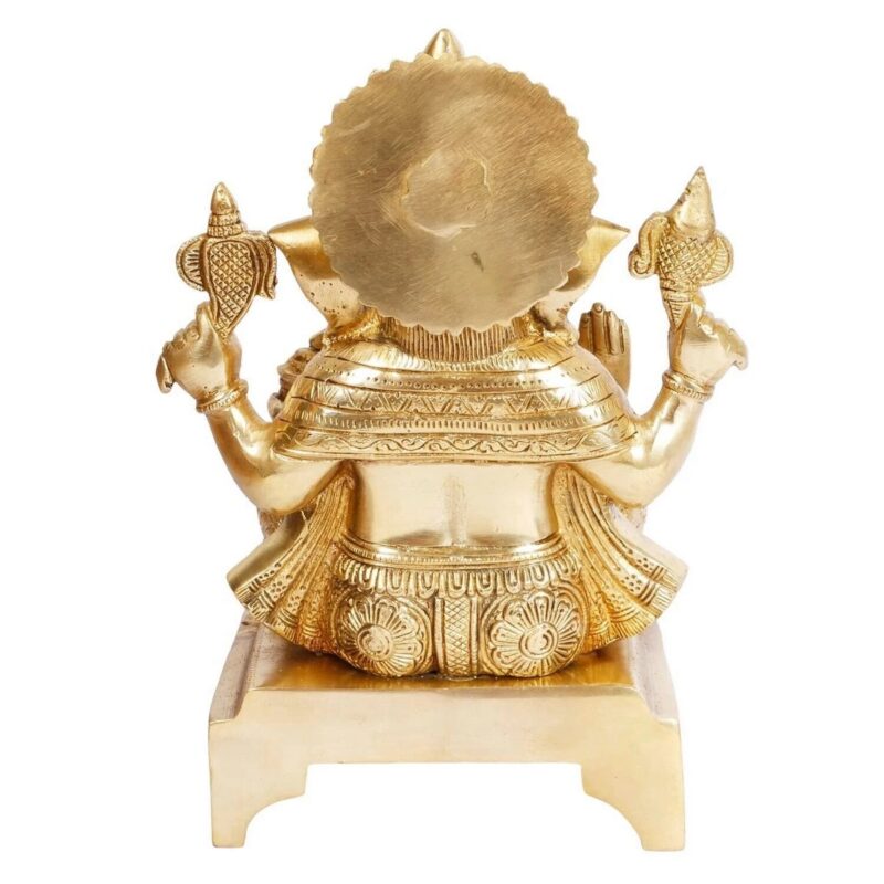 Brass Ganesha Idol – Decorative Lord Ganesha - Image 4
