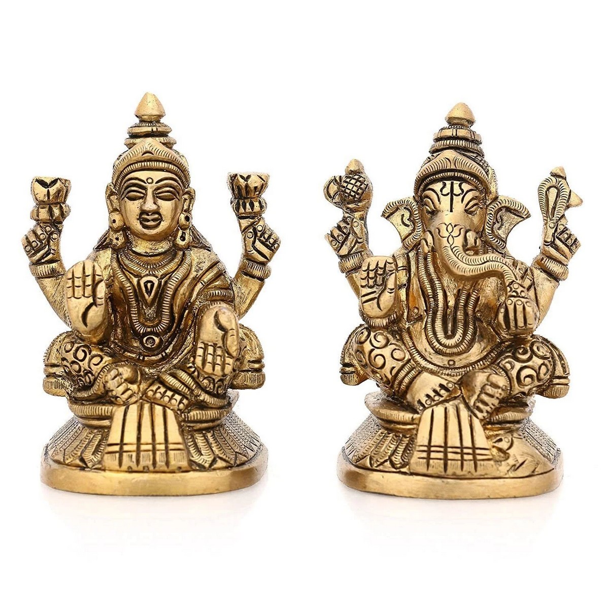 Brass Lakshmi Ganesh Idol
