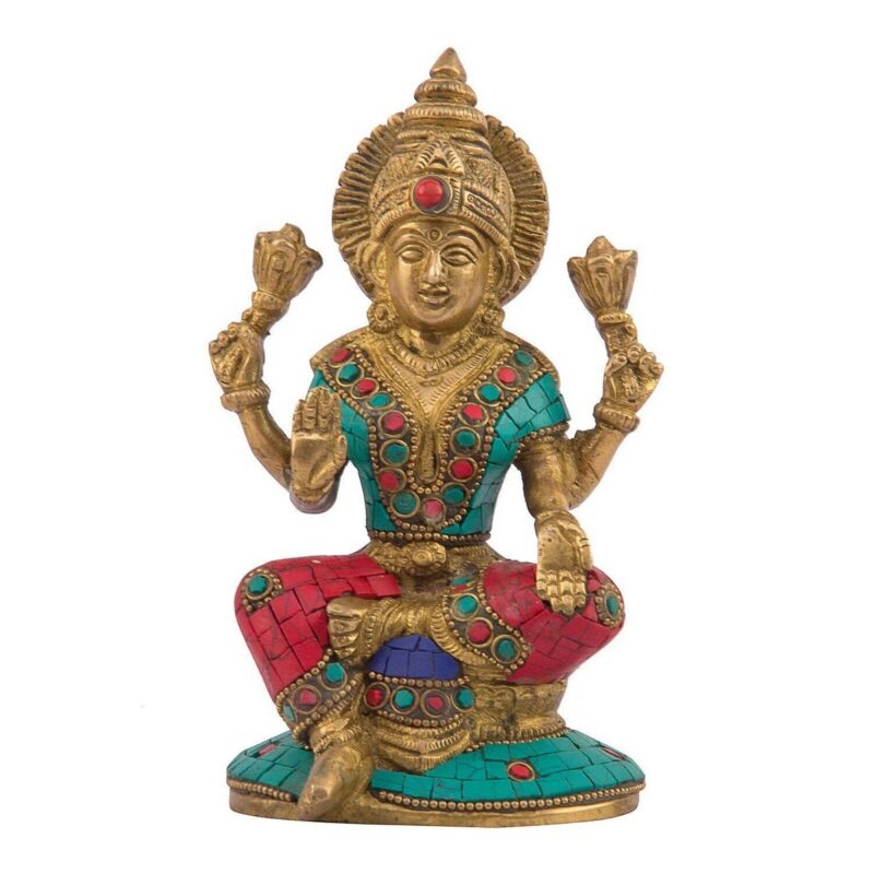 Brass Laxmi Ganesh Idol for Puja & Home Decor - Image 2