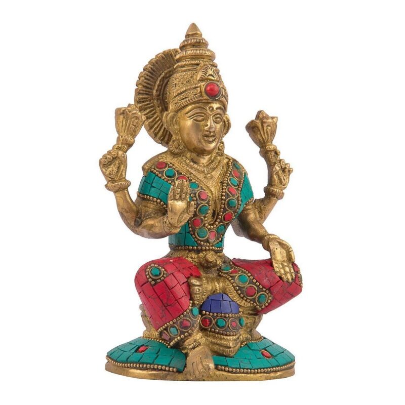 Brass Laxmi Ganesh Idol for Puja & Home Decor - Image 4