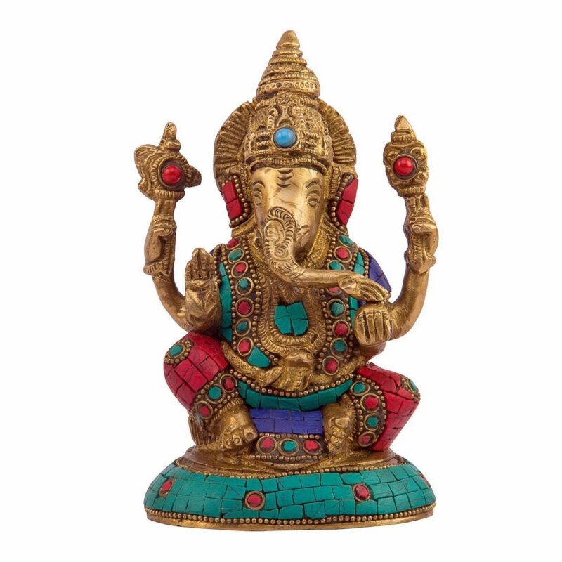 Brass Laxmi Ganesh Idol for Puja & Home Decor - Image 5
