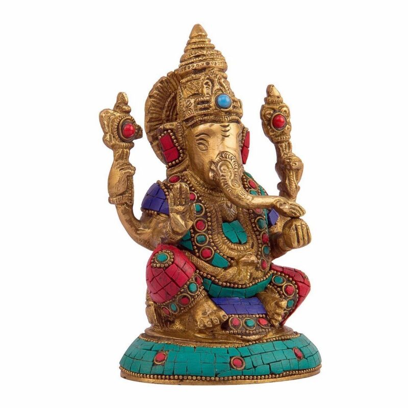 Brass Laxmi Ganesh Idol for Puja & Home Decor - Image 6