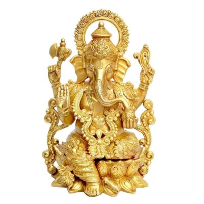 Brass Lord Ganesha Bhagwan Idol – Ganpati Murti