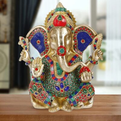 Brass Lord Ganesha – Mangalkari Ganesh Idol