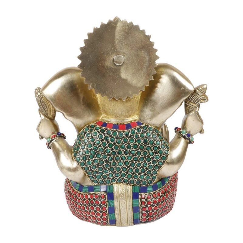 Brass Lord Ganesha - Mangalkari Ganesh Idol - Image 4