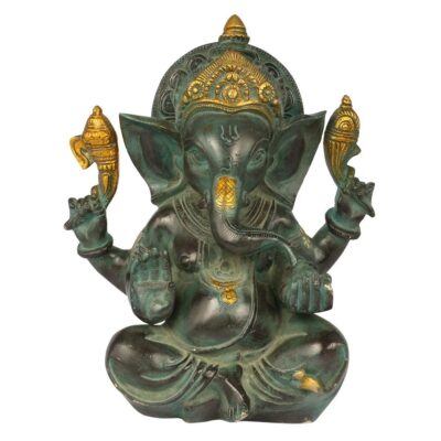 Brass Lord Ganesha Idol – Serene Pose Ganpati Statue
