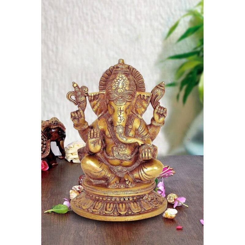 Brass Lord Ganesha Statue Idol – Home Decor - Image 2