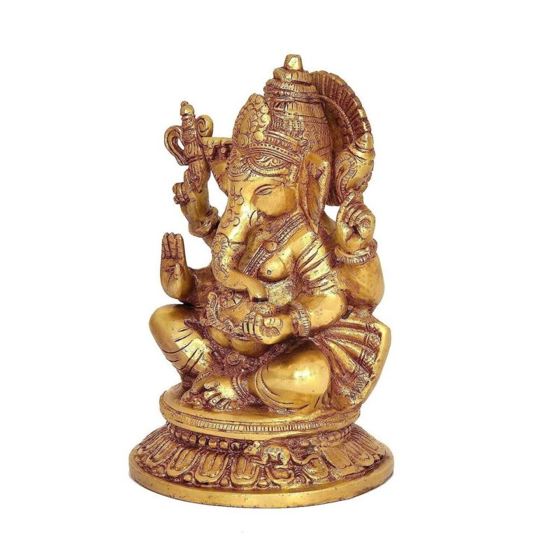 Brass Lord Ganesha Statue Idol – Home Decor - Image 3
