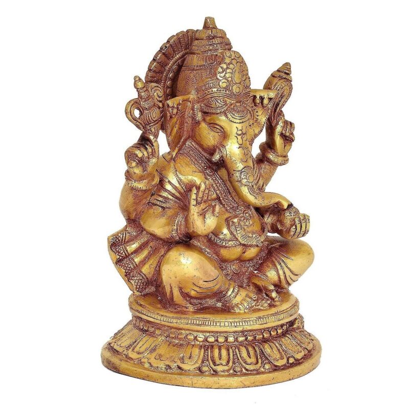 Brass Lord Ganesha Statue Idol – Home Decor - Image 4