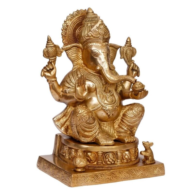 Brass Mangalkari Ganesha Bhagwan Large Statue - Image 2