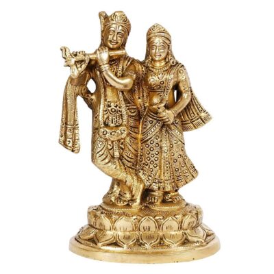Brass Radha Krishna Statue – Divine Handcrafted Idol