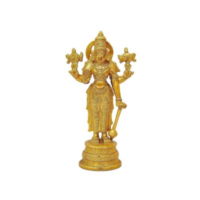 Brass Vishnu Idol – Home Décor & Gift Statue