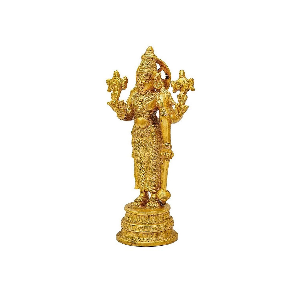 Brass Vishnu Idol – Home Décor & Gift Statue - Image 2
