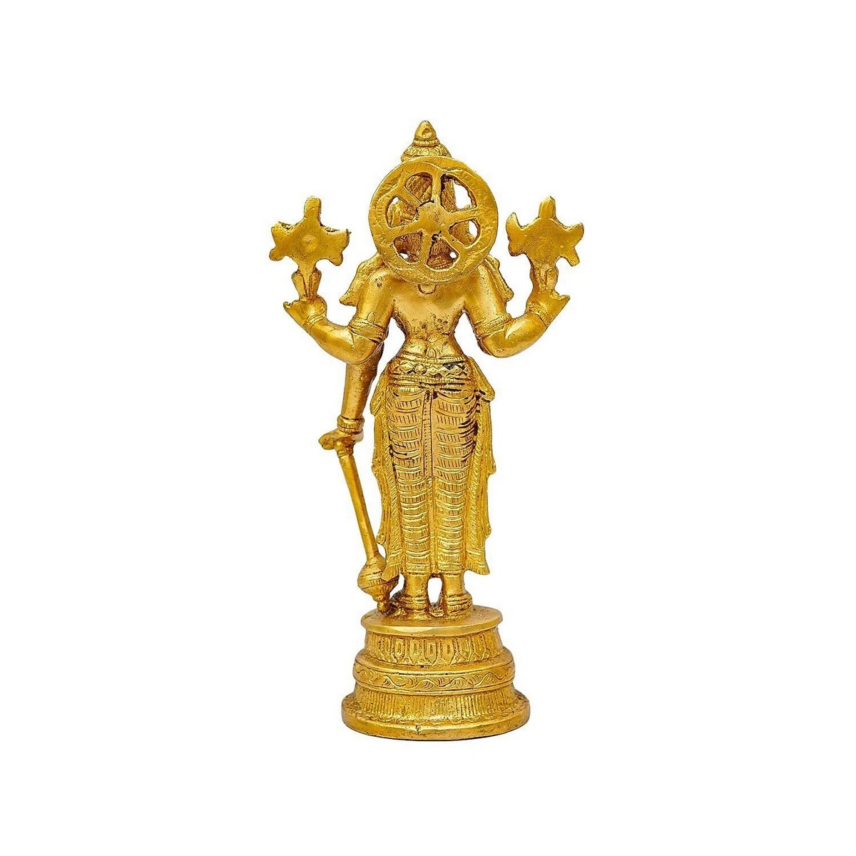Brass Vishnu Idol – Home Décor & Gift Statue - Image 3