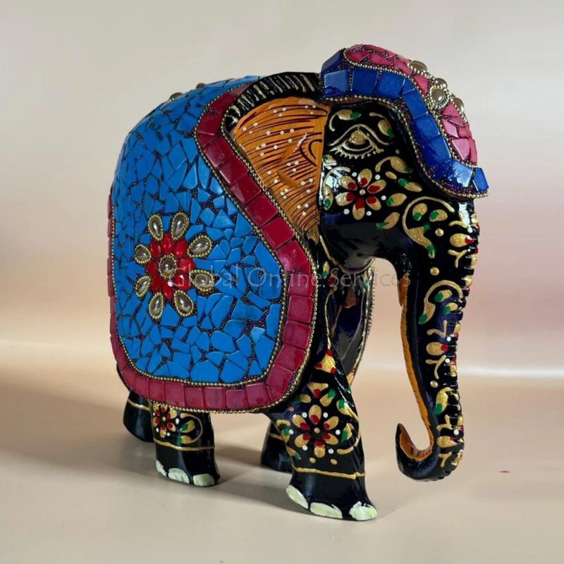 Handcrafted Wooden Elephant Ornament - Image 3