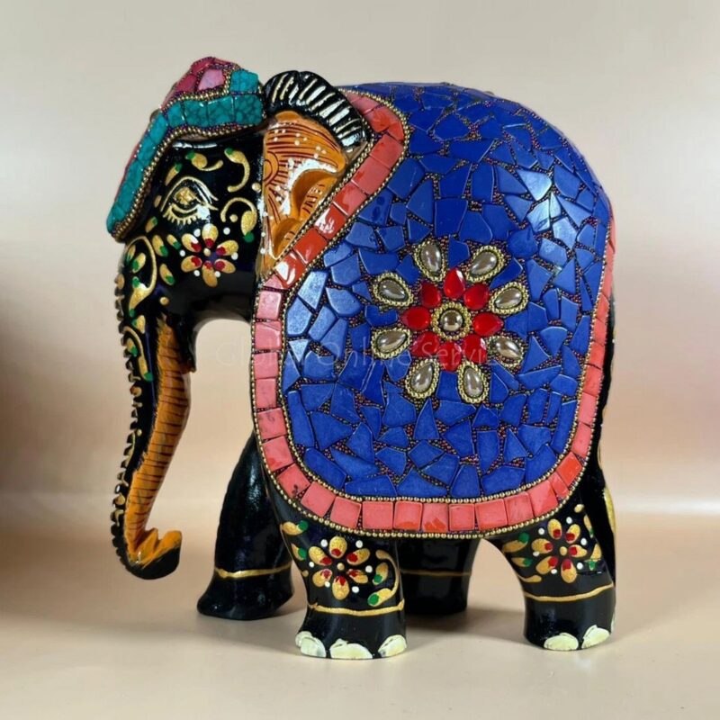 Handcrafted Wooden Elephant Ornament - Image 2