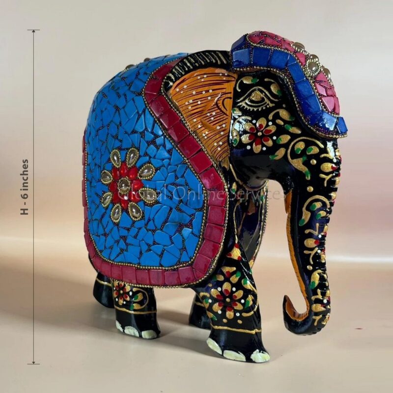 Handcrafted Wooden Elephant Ornament - Image 4
