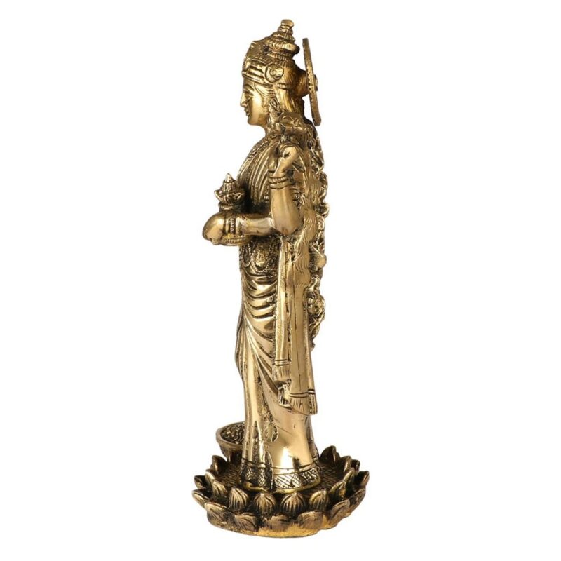 Lakshmi Narayana Brass Idol – Standing Sculpture - Image 4