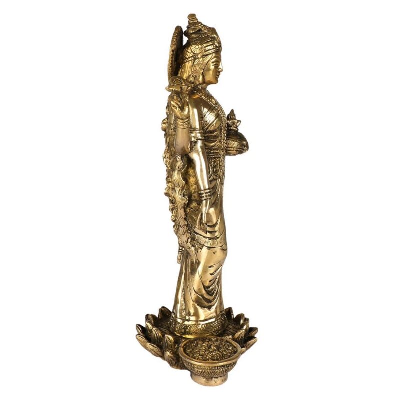 Lakshmi Narayana Brass Idol – Standing Sculpture - Image 5