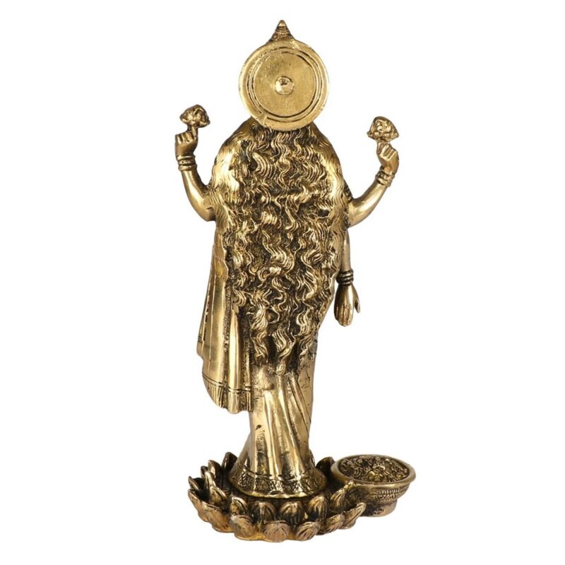 Lakshmi Narayana Brass Idol – Standing Sculpture - Image 6