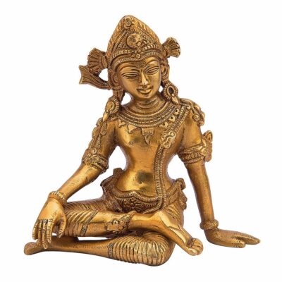 Brass Lord Indra Dev Murti – Handcrafted Divine Idol