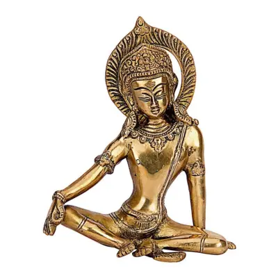 Brass Lord Indra Dev Murti Statue – Divine Indian Idol
