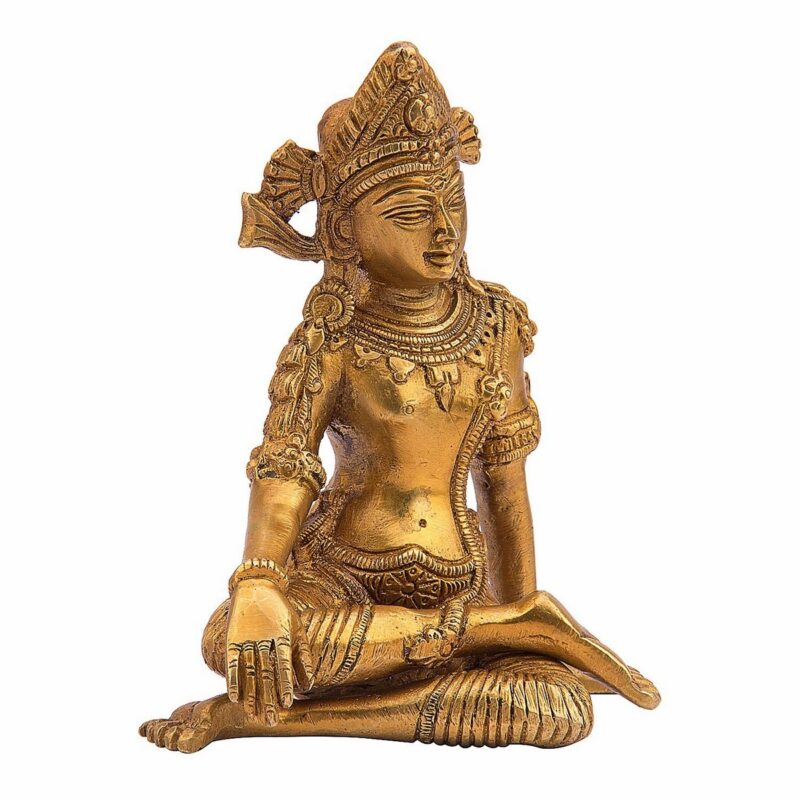 Brass Lord Indra Dev Murti – Handcrafted Divine Idol - Image 2