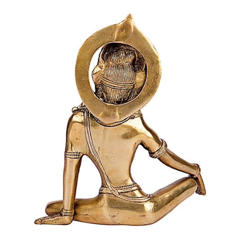 Brass Lord Indra Dev Murti Statue – Divine Indian Idol - Image 4