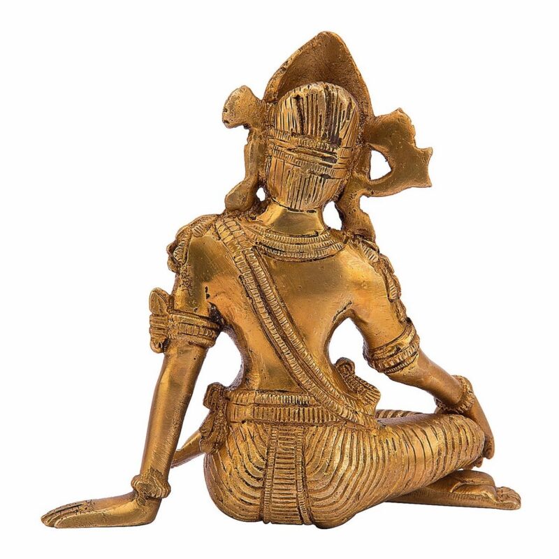 Brass Lord Indra Dev Murti – Handcrafted Divine Idol - Image 4