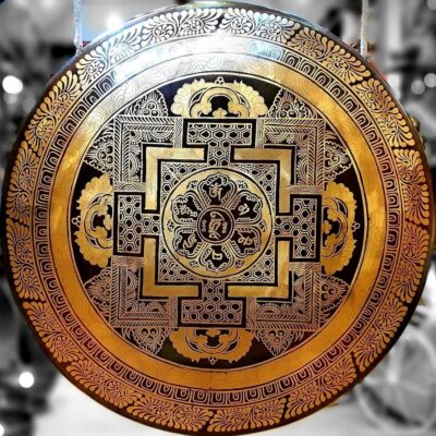 Mandala Carving Gong – Handcrafted Spiritual Gong