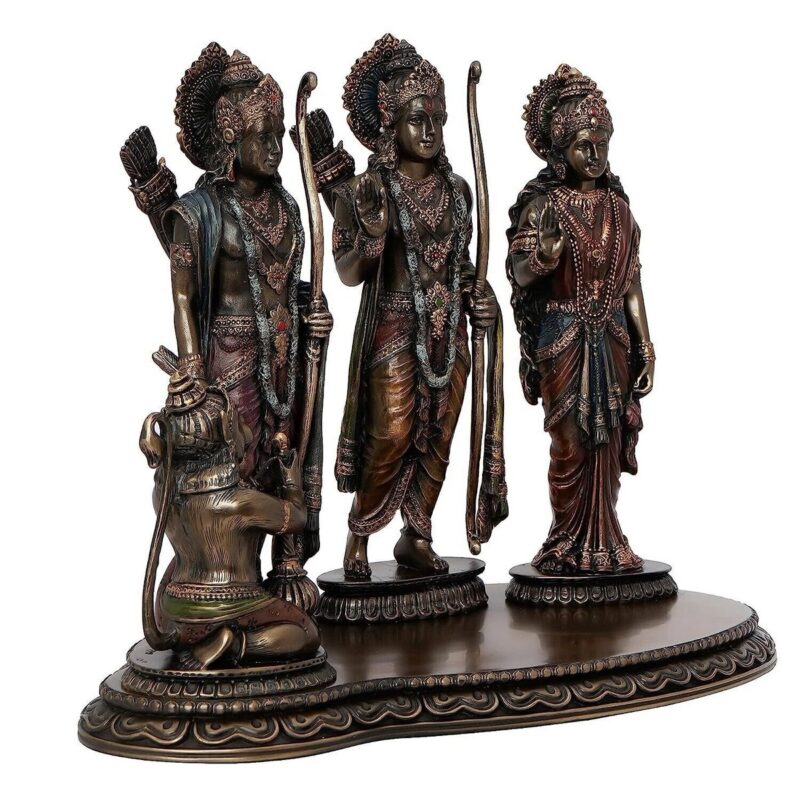 Ram, Laxman, Sita & Hanuman Cold Cast Bronze - Image 4
