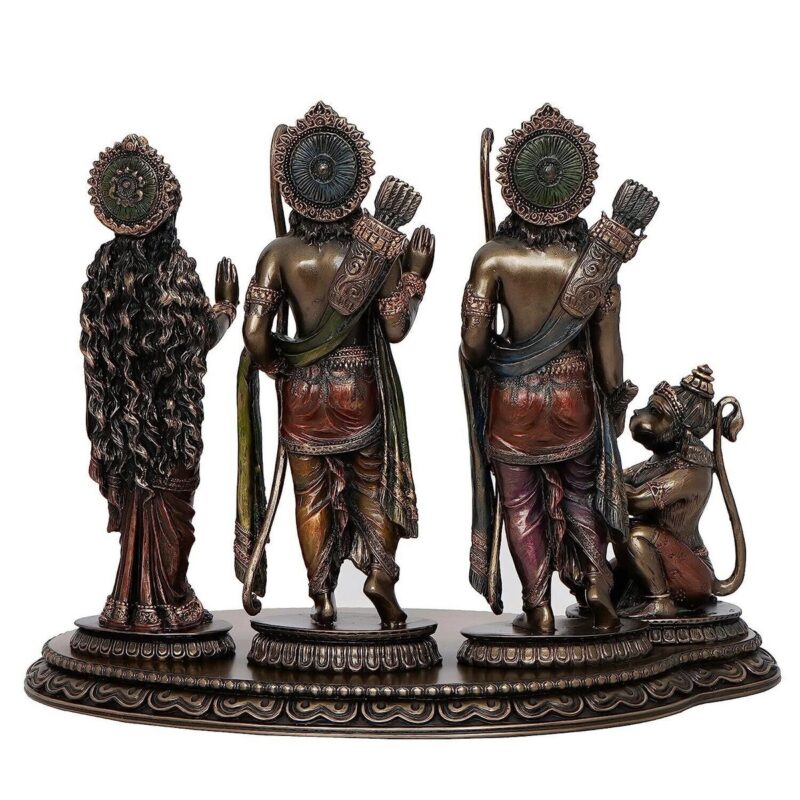 Ram, Laxman, Sita & Hanuman Cold Cast Bronze - Image 5