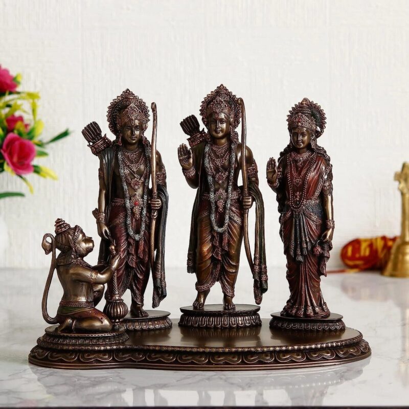 Ram, Laxman, Sita & Hanuman Cold Cast Bronze - Image 6