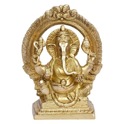 Vinayak Ganpati Sitting Statue – Brass Ganesha Idol